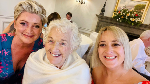Clare, Grandma, and Addy.